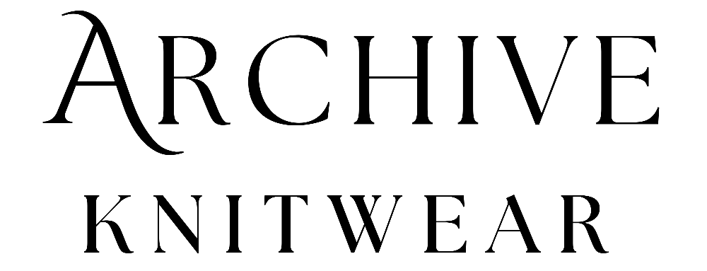 Logo of Archive Knitwear with a white background